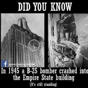 plane hits empire state